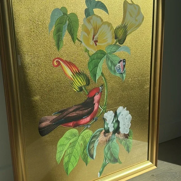 Framed Botanical Paradise Birds Exotic Wall Art - Picture 6 of 9